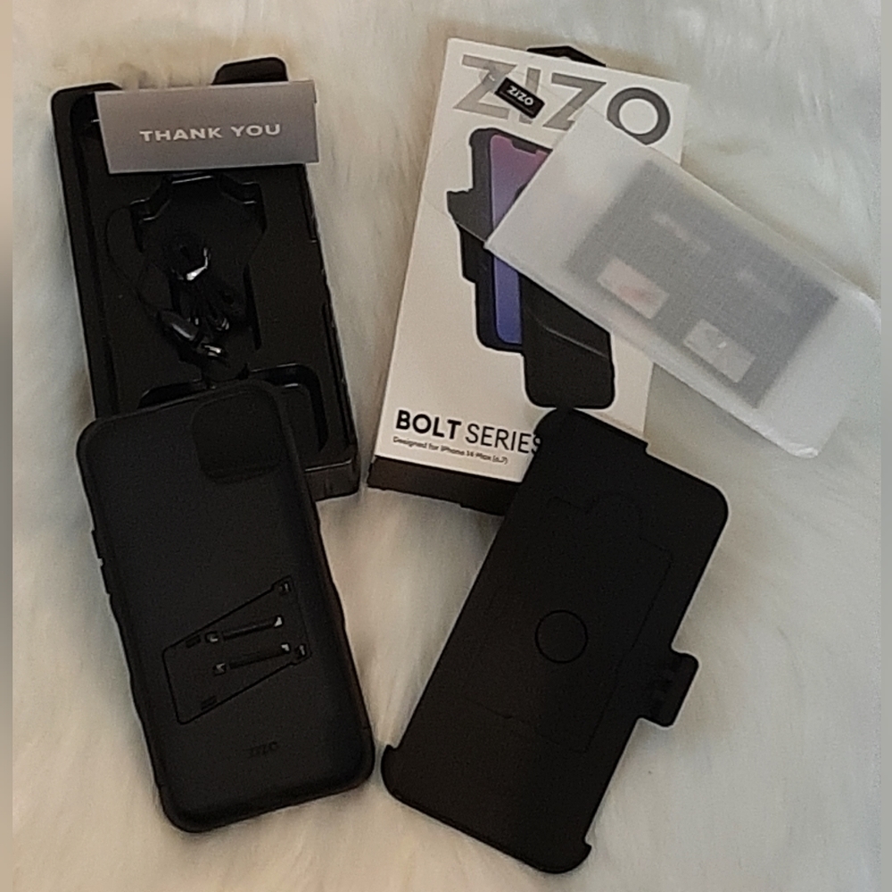 NEW IN BOX ZIZO Bolt Series Iphone 14 Max Phone Case (Black) - Picture 9 of 11